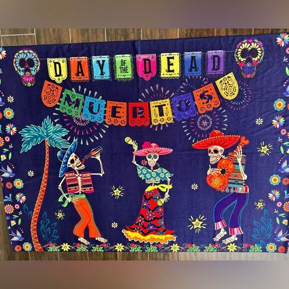 Day of the Dead photo shoot cloth backdrop/wall hanging - Picture 2 of 16